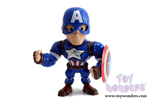 Jada Toys - Metals Die Cast | Captain America: Civil War  - Captain America Figure (6" diecast model toy, Blue/White/Red) 97723