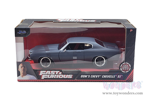 Jada Toys Fast & Furious - Dom's Chevrolet® Chevelle® SS™ Hardtop (1970, 1/24 scale diecast model car, Primer Gray) 97835/4