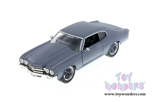 Jada Toys Fast & Furious - Dom's Chevrolet&reg; Chevelle&reg; SS&trade; Hardtop (1970, 1/24 scale diecast model car, Prime Gray) 97835