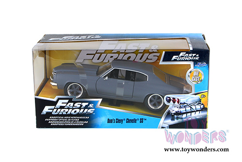 Jada Toys Fast & Furious - Dom's Chevrolet&reg; Chevelle&reg; SS&trade; Hardtop (1970, 1/24 scale diecast model car, Prime Gray) 97835