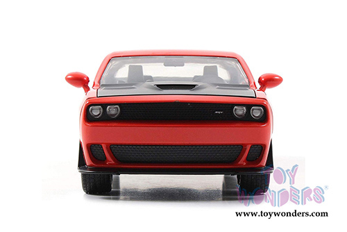 Jada Toys - Metals Die Cast | Bigtime Muscles Dodge Challenger SRT Hellcat Hardtop (2015, 1/24 scale diecast model car, Hemi Orange) 97853