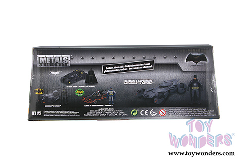 Jada Toys - Metals Die Cast | Batman vs Superman&trade; Batmobile&trade; & Batman&trade; figure (1/24, diecast model car, Black) 98034