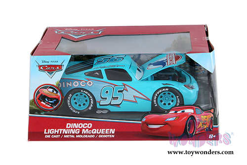 Jada Toys - Disney Pixar CARS | DINOCO Lightning McQueen (1/24 diecast model toy, Turquoise) 98100