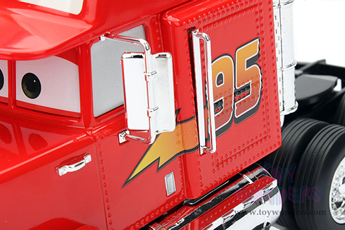 Jada Toys - Hollywood Rides | Mack Truck #95 DisneyPixars "Cars" (1/24, diecast model car, Red) 98103/2