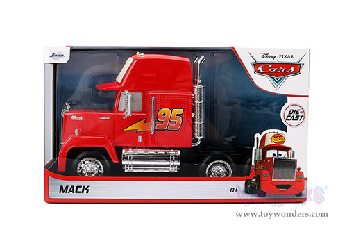 Jada Toys - Hollywood Rides | Mack Truck #95 DisneyPixars "Cars" (1/24, diecast model car, Red) 98103/2