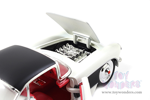 Jada Toys Bigtime Muscle - Chevrolet® Corvette® (1957, 1/24 scale diecast model car, White/Black) 98161/4