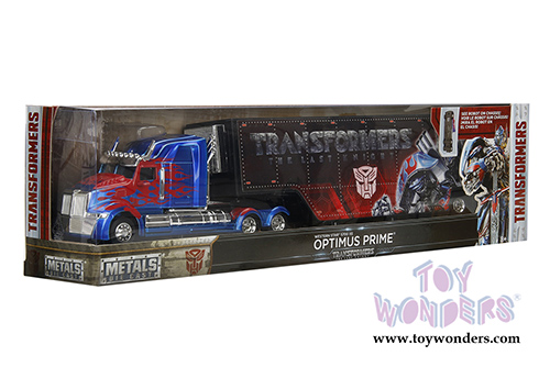 Jada Toys - Metals Die Cast | TRANSFORMERS 5 Optimus Prime&reg; Hauler Western Star 5700 XE (1/64, diecast model car, Blue w/Red) 98193