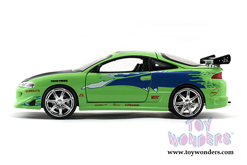 Jada Toys Fast & Furious - Brian's Mitsubishi Eclipse Hardtop (1995, 1/24 scale diecast model car, Lime Green) 98205DP1