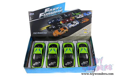 Jada Toys Fast & Furious - Brian's Mitsubishi Eclipse Hardtop (1995, 1/24 scale diecast model car, Lime Green) 98205DP1