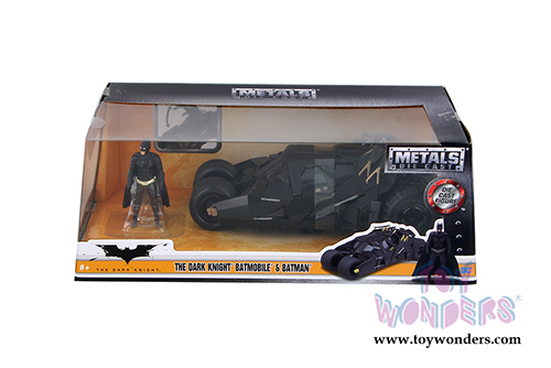 Jada Toys - Metals Die Cast | The Dark Knight™ Batmobile with Batman Figure (1/24, diecast model car, Black) 98261/4