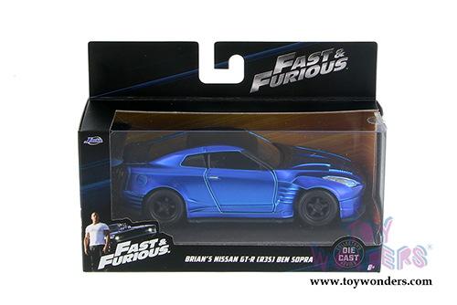 Jada Toys Fast & Furious - Brian's Nissan GT-R R35 Bensopra F8 "The Fate of the Furious" Movie (2009, 1/32 scale diecast model car, Primer Candy Blue) 98270