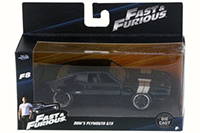 Jada Toys Fast & Furious - Dom's Plymouth GTX Hardtop (1/32 scale diecast model car, Black) 98300/24