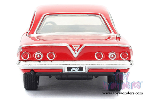 Jada Toys Fast & Furious - Dom's Chevy Impala F8 "The Fate of the Furious" Movie (1/32 scale diecast model car, Red) 98304