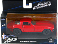 Jada Toys Fast & Furious - Letty's Chevrolet Corvette F8 "The Fate of the Furious" Movie (1/32 scale diecast model car, Red) 98306