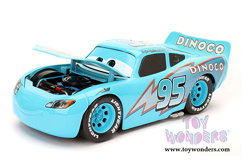 Jada Toys - Disney Pixar CARS | DINOCO Lightning McQueen (1/24 diecast model toy, Turquoise) 98353