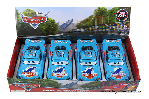 Jada Toys - Disney Pixar CARS | DINOCO Lightning McQueen (1/24 diecast model toy, Turquoise) 98353
