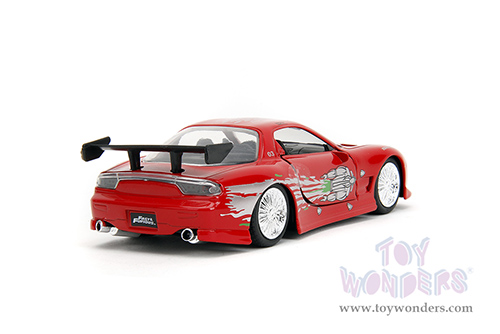 Jada Toys Fast & Furious - Dom's Mazda RX-7 F8 "The Fate of the Furious" Movie (1/32 scale diecast model car, Red) 98377