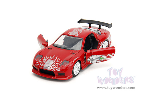 Jada Toys Fast & Furious - Dom's Mazda RX-7 F8 "The Fate of the Furious" Movie (1/32 scale diecast model car, Red) 98377