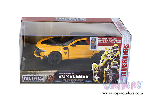 Jada Toys - Metals Die Cast | TRANSFORMERS 5 Chevy&reg; Camaro&reg; Bumblebee&reg; (2016, 1/24, diecast model car, Yellow w/Black) 98399