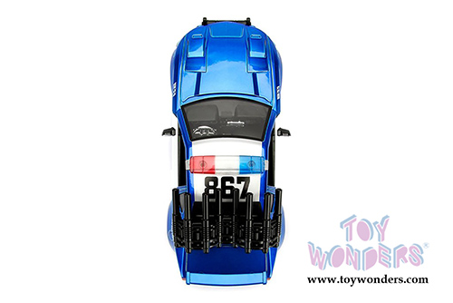 Jada Toys - Metals Die Cast | TRANSFORMERS 5 Barricade&reg; Mustang (1/24, diecast model car, Blue w/White) 98400