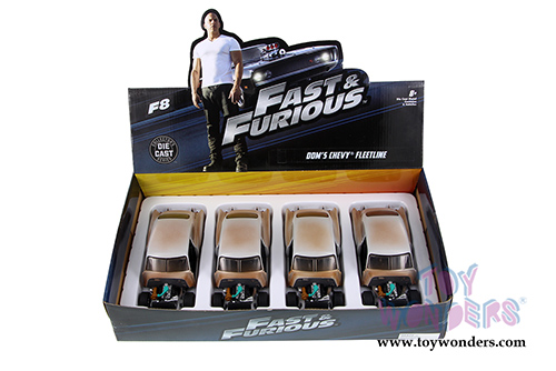 Jada Toys Fast & Furious - Dom's Chevy Fleetline F8 "The Fate of the Furious" Movie (1/24 scale diecast model car, Primer Grey) 98429