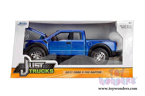 Jada Toys Just Trucks - Ford F-150 Raptor Pickup (2017, 1/24 scale diecast model car, Blue) 98583