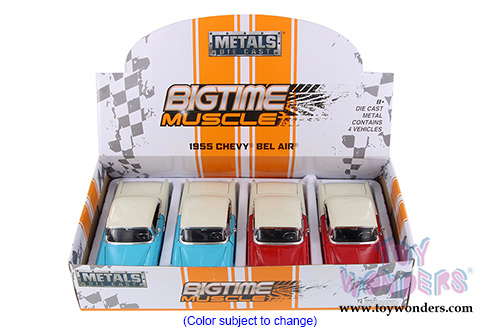 Jada Toys - Metals Die Cast | Bigtime Muscles Chevy&reg; Bel Air&reg; Hardtop (1955, 1/24 scale diecast model car, Asstd.) 98939D