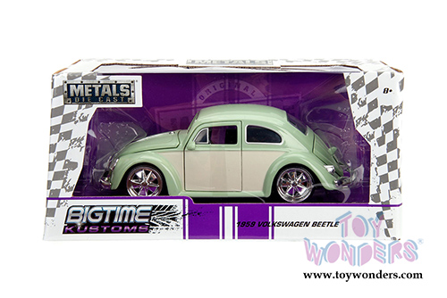 Jada Toys - Metals Die Cast Bigtime Kustoms | Volkswagen Beetle Hardtop (1959, 1/24 scale diecast model car, Asstd.) 99018WA1