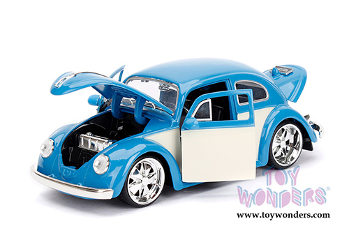 Jada Toys - Metals Die Cast Bigtime Kustoms | Volkswagen Beetle Hardtop (1959, 1/24 scale diecast model car, Blue) 99018