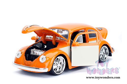 Jada Toys - Metals Die Cast Bigtime Kustoms | Volkswagen Beetle Hardtop (1959, 1/24 scale diecast model car, Orange) 99019