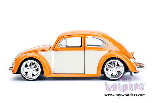 Jada Toys - Metals Die Cast Bigtime Kustoms | Volkswagen Beetle Hardtop (1959, 1/24 scale diecast model car, Orange) 99019