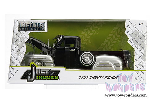 Jada Toys - Metals Die Cast Just Trucks | Chevy&reg; Pick Up (1951, 1/24 scale diecast model car, Black/Silver) 99035/4