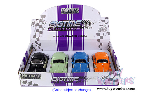 Jada Toys - Metals Die Cast Bigtime Kustoms | Volkswagen Beetle Hard Top (1959, 1/24 scale diecast model car, Asstd.) 99049DP1