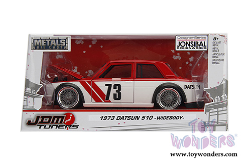 Jada Toys - Metals Die Cast | JDM Tuners&trade; Datsun 510 Widebody #73 (1973, 1/24, diecast model car, Red) 99097