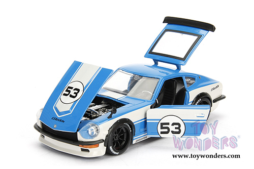 Jada Toys - Metals Die Cast | JDM Tuners&trade; Datsun 24OZ #53 (1972, 1/24, diecast model car, Blue) 99099