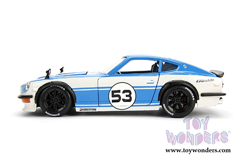Jada Toys - Metals Die Cast | JDM Tuners&trade; Datsun 24OZ #53 (1972, 1/24, diecast model car, Blue) 99099