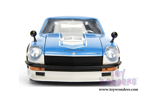 Jada Toys - Metals Die Cast | JDM Tuners&trade; Datsun 24OZ #53 (1972, 1/24, diecast model car, Blue) 99099