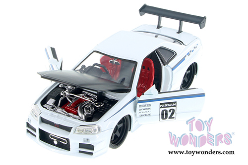 Jada Toys - Metals Die Cast | JDM Tuners&trade; Nissan Skyline GT-R Hardtop (2002, 1/24, diecast model car, Asstd.) 99113WA1