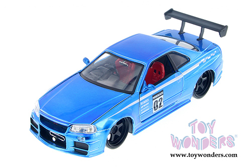 Jada Toys - Metals Die Cast | JDM Tuners&trade; Nissan Skyline GT-R Hardtop (2002, 1/24, diecast model car, Asstd.) 99117DP1