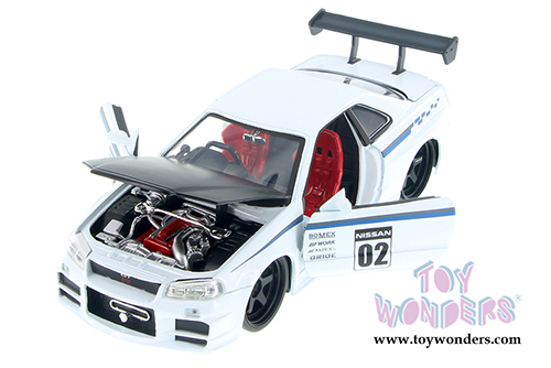 Jada Toys - Metals Die Cast | JDM Tuners&trade; Nissan Skyline GT-R Hardtop (2002, 1/24, diecast model car, Asstd.) 99117DP1