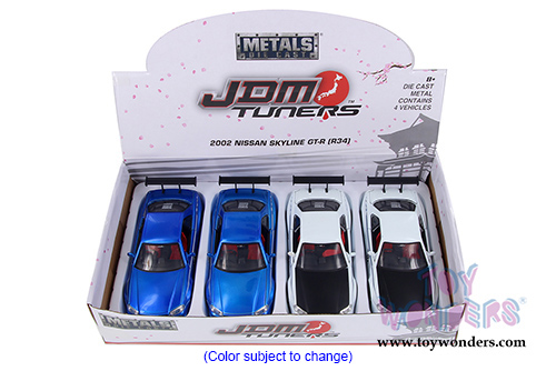 Jada Toys - Metals Die Cast | JDM Tuners&trade; Nissan Skyline GT-R Hardtop (2002, 1/24, diecast model car, Asstd.) 99117DP1