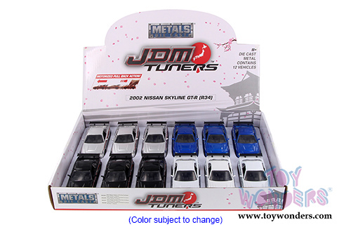 Jada Toys - Metals Die Cast | JDM Tuners&trade; Nissan Skyline GT-R Hardtop (2002, 1/32, diecast model car, Asstd.) 99140DP1
