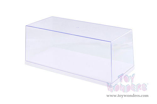 1/18 Scale Diecast Model Car Acrylic Display Case (with 3 background designs, White) 9919W