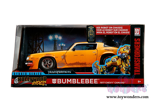 Jada Toys - Hollywood Rides | TRANSFORMERS Chevy&reg; Camaro&reg; Bumblebee&reg; (1977, 1/24, diecast model car, Yellow w/Black) 99383