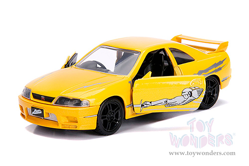 Jada Toys Fast & Furious - Leon's Nissan Skyline GT-R (BCNR33) (1/32 scale diecast model car, Yellow) 99515