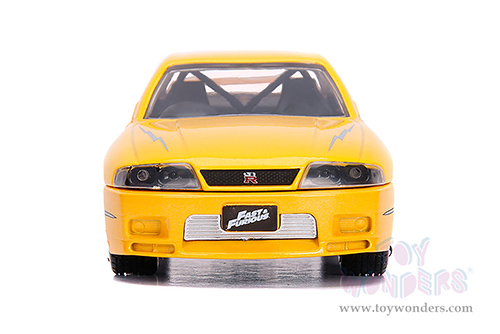 Jada Toys Fast & Furious - Leon's Nissan Skyline GT-R (BCNR33) (1/32 scale diecast model car, Yellow) 99515