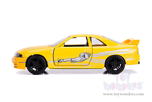 Jada Toys Fast & Furious - Leon's Nissan Skyline GT-R (BCNR33) (1/32 scale diecast model car, Yellow) 99515