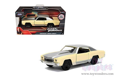 Jada Toys Fast & Furious - Chevrolet® Monte Carlo (1971, 1/32 scale diecast model car, Cream/Silver) 99516