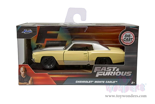 Jada Toys Fast & Furious - Chevrolet® Monte Carlo (1971, 1/32 scale diecast model car, Cream/Silver) 99516