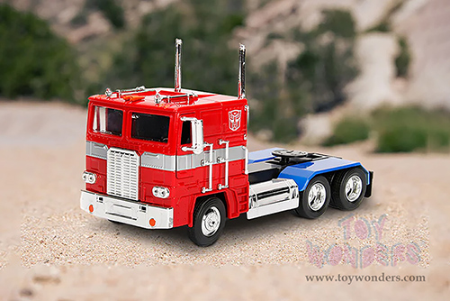 Jada Toys - Hollywood Rides | TRANSFORMERS G1 Autobot Optimus Prime® Truck (1/24, diecast model car, Red w/Blue) 99524